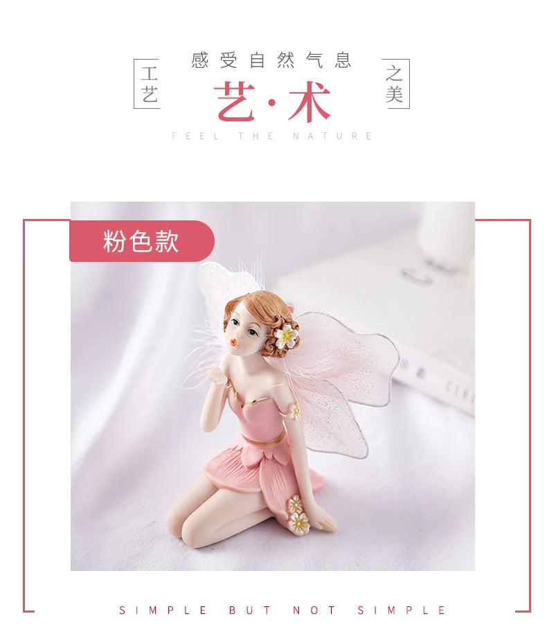 Fairy Girl Ornaments Cute Home Decoration Accessories Home Decor Miniature Figurines Miniature Garden