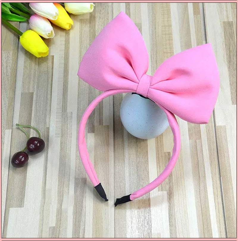 Girls Hair bows Hair Accessories Snow White Hair Band Handmade Red Bow Headband Fabric Bow Tie Net Red Hair Band Headdress