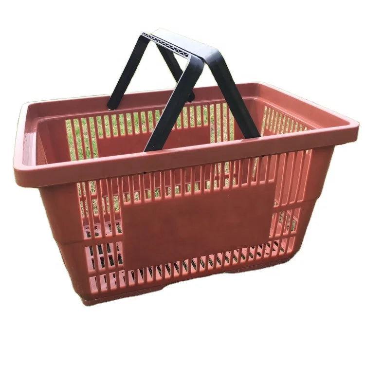Supermarket-Grade Plastic Hand Basket for Shopping for Use in Malls