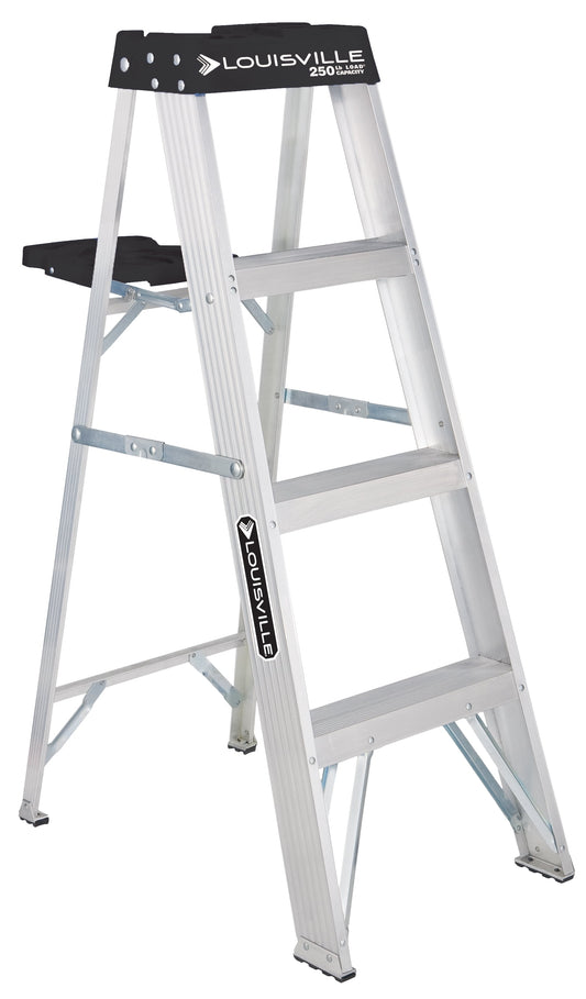 4' Aluminum Step Ladder, 250-Lb Capacity, W-2112-04S