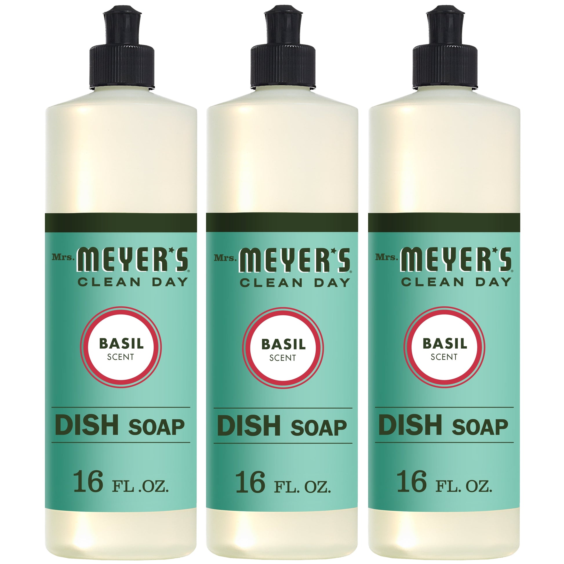 Mrs. Meyer’S Clean Day Liquid Dish Soap, Basil, 16 Ounce Bottle (Pack of 3)