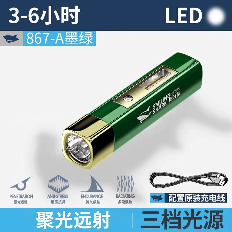 Power Torch Small Ultra-Long Life Battery Portable Remote Mini Charging Super Bright Outdoor Xenon Lamp Led for Students