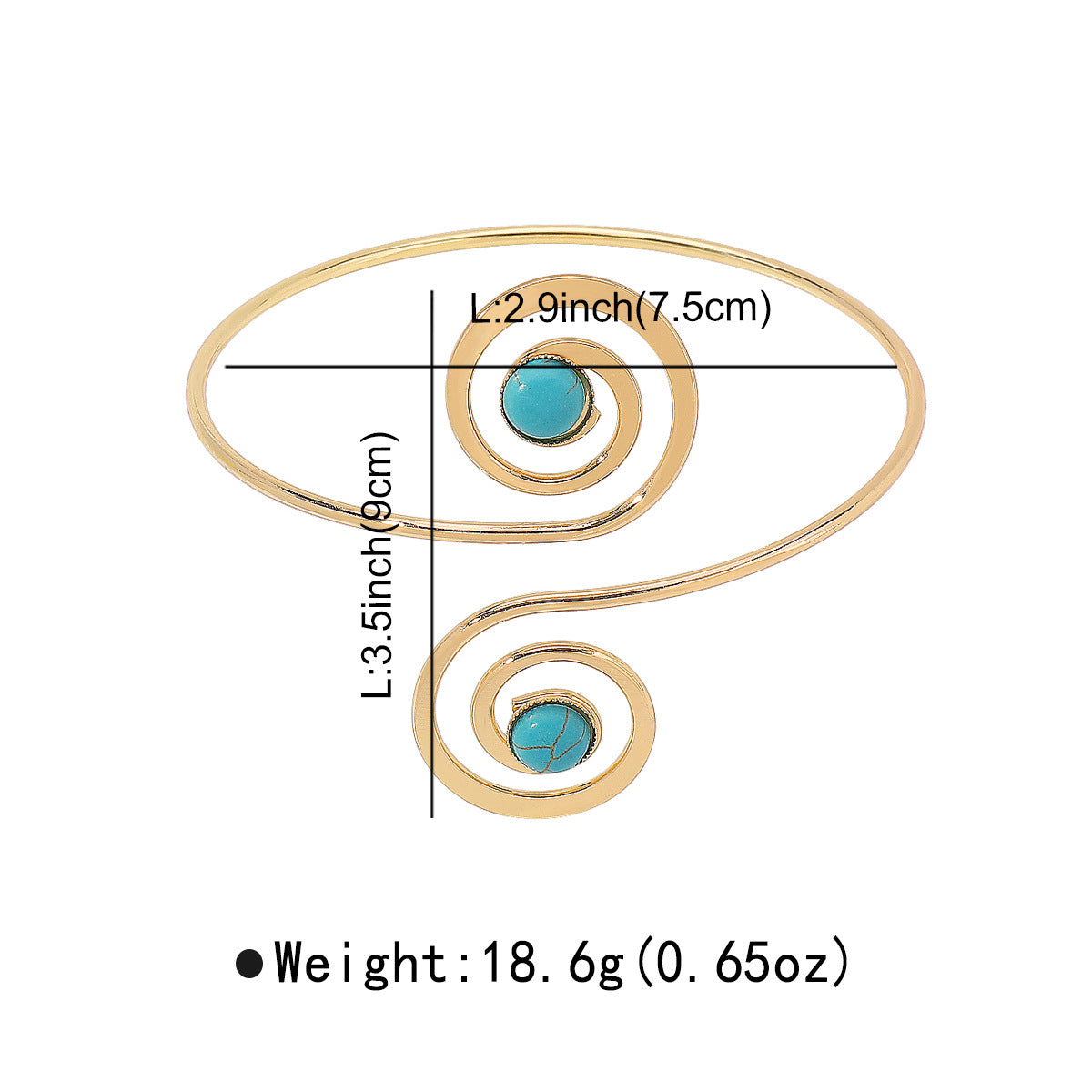Lacteo Trendy Geometric Twisted Cuff Bracelet On The Upper Arm for Women Water Drop Shape Bangles Adjustable Jewelry Party Girls