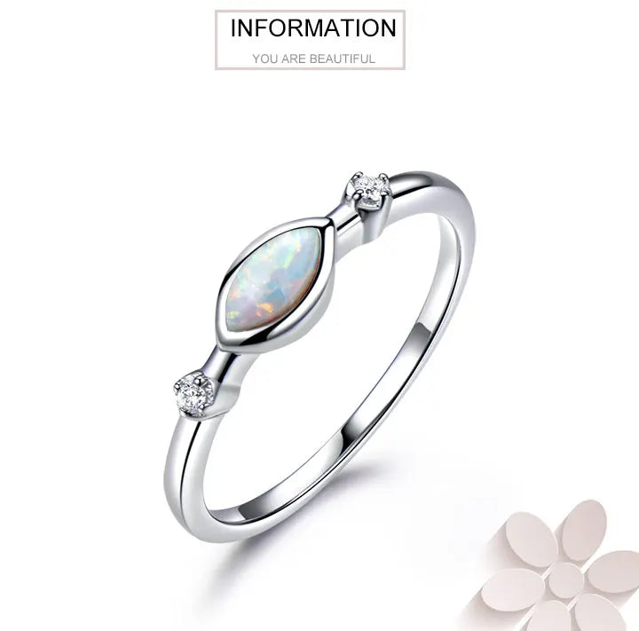 3*6mm Ring Opal Rings Silver 925 Ring for Women Fashion Jewelry