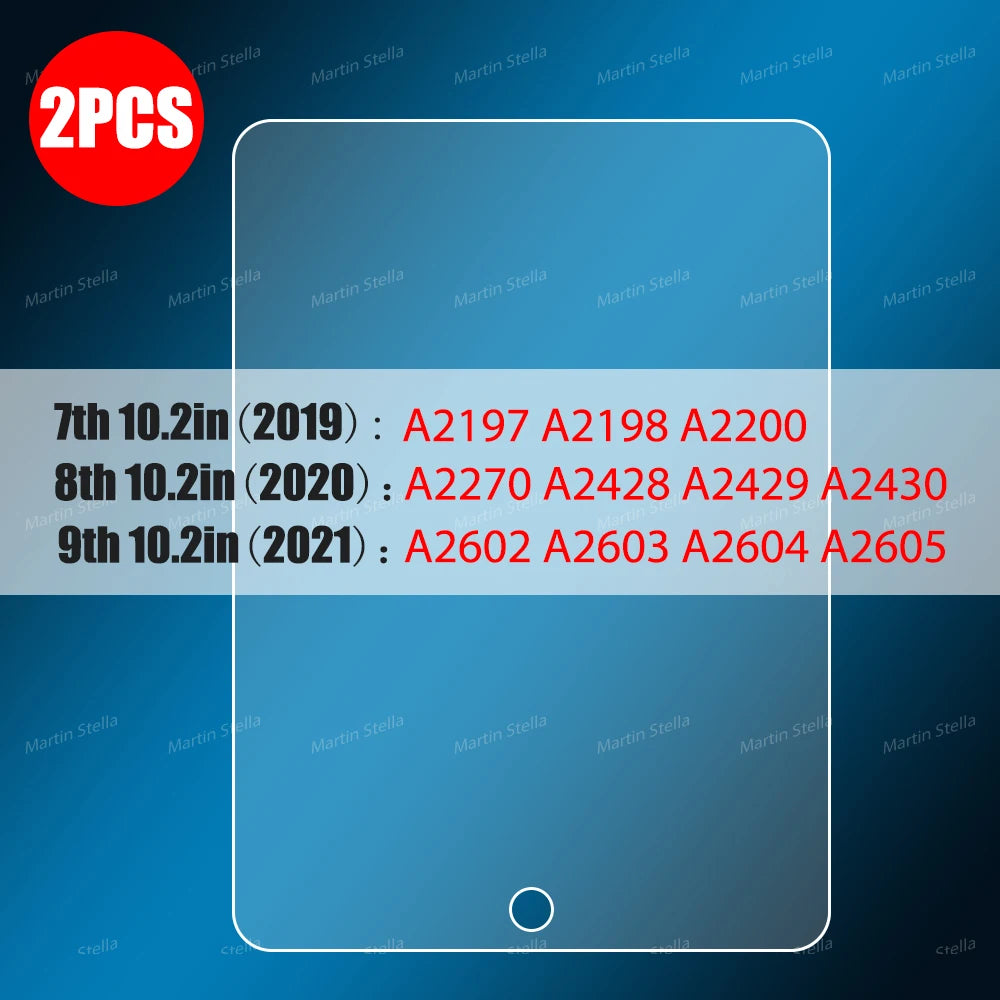 For Ipad 10.2 9th 8th 7th Generation Tempered Glass Screen Protector On Ipad 9 2021 8 2020 7 2019 Film