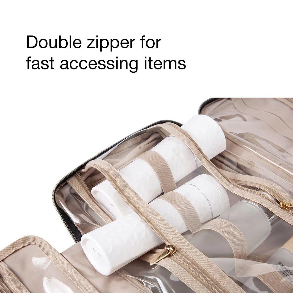 Travel Toiletry Bag with Hanging Hook Big Comparment Waterproof Makeup Bag for Women Men Travel Accessories Cosmetic Organizer