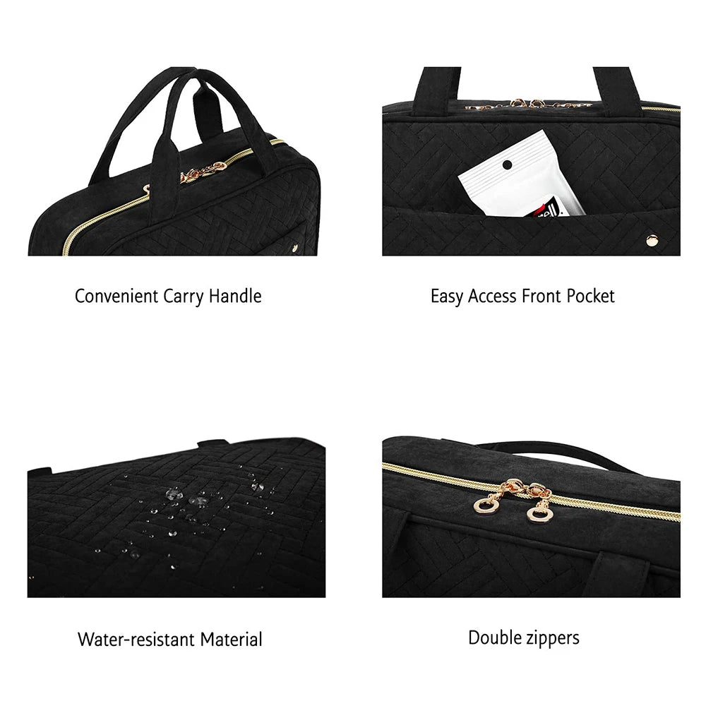 Travel Toiletry Bag with Hanging Hook Big Comparment Waterproof Makeup Bag for Women Men Travel Accessories Cosmetic Organizer