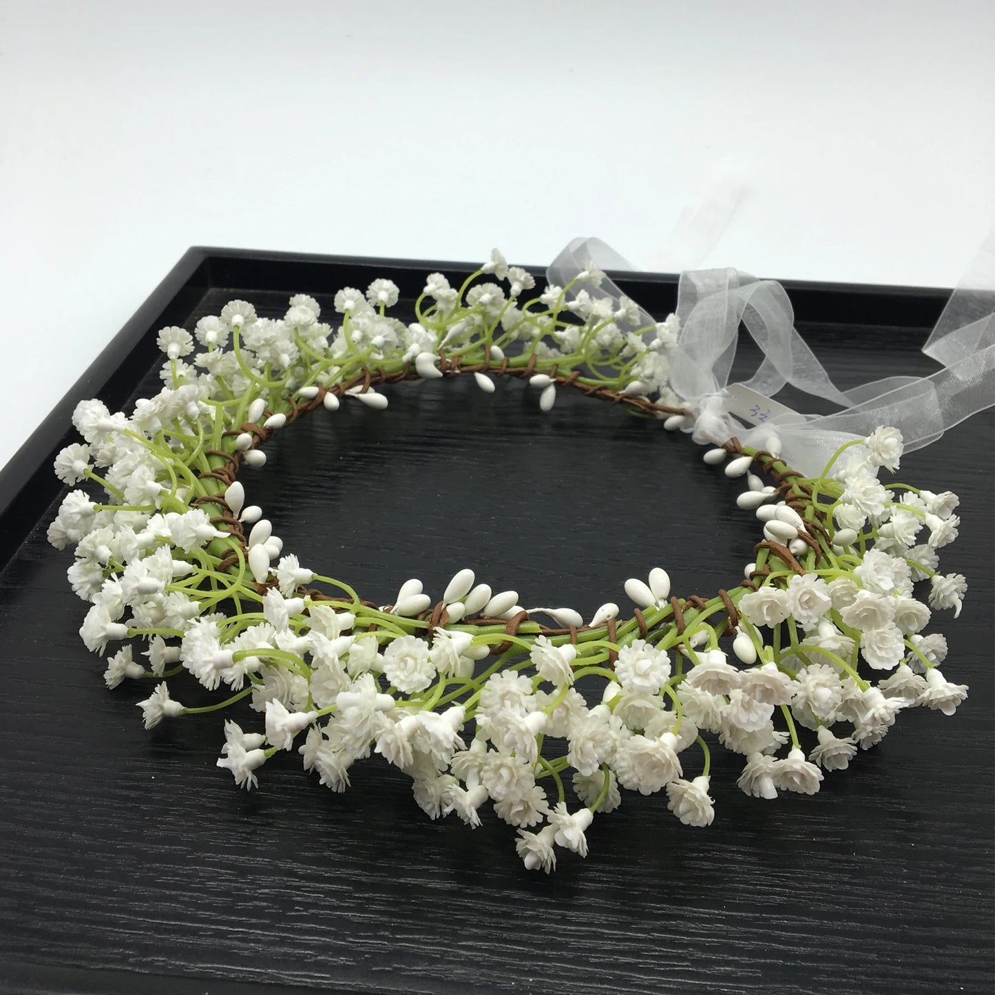 Breathable White Flower Crowns Tiaras Hairbands Romantic Sweet Gardland Women Wedding Hair Accessories for Bride Bridesmaids