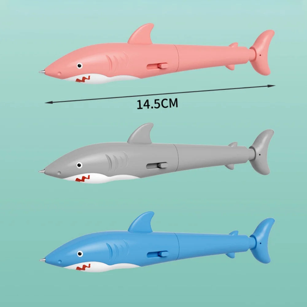 Novelty Shark Water Spray Ballpoint Pen Creative Water Gun Pen Student Writing Pens Toy Gifts Water Pistol Pen Stationery Supply