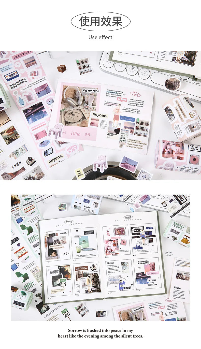 Washi Tape Set Korean Style Washi Tape Kawaii Aesthetic Decorative Adhesive Tape for Scrapbooking Journaling DIY Crafts Arts