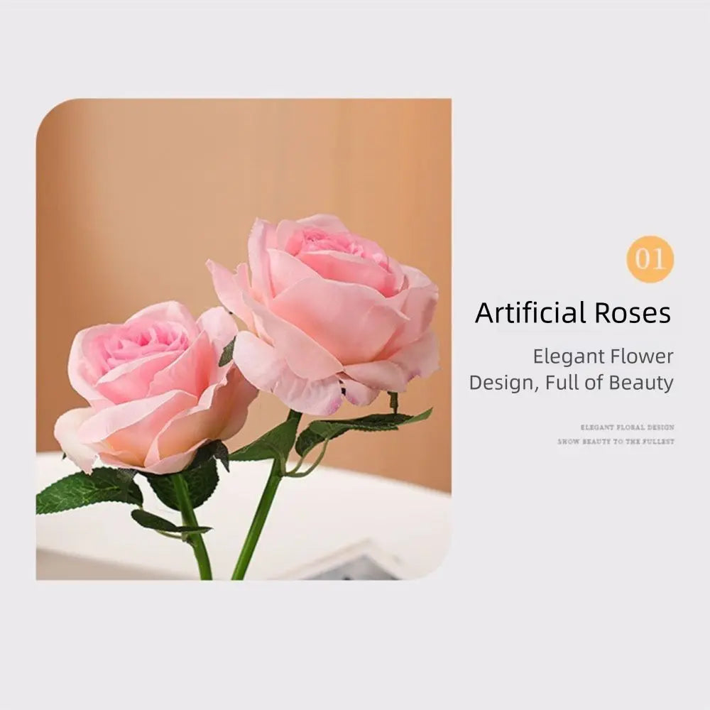 Ceramic Base LED Rose Table Lamp 2/3 Flowers Decorative Flower Bonsai Night Light Soft Light Exquisite Romantic Atmosphere Lamp