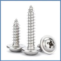 100pcs Phillips Black Self-tapping Screw Pan Head PWA Cross Round Head With Washer Cushion M1.4 M1.7 M2 M2.3 M2.6 M3 M3.5 M4