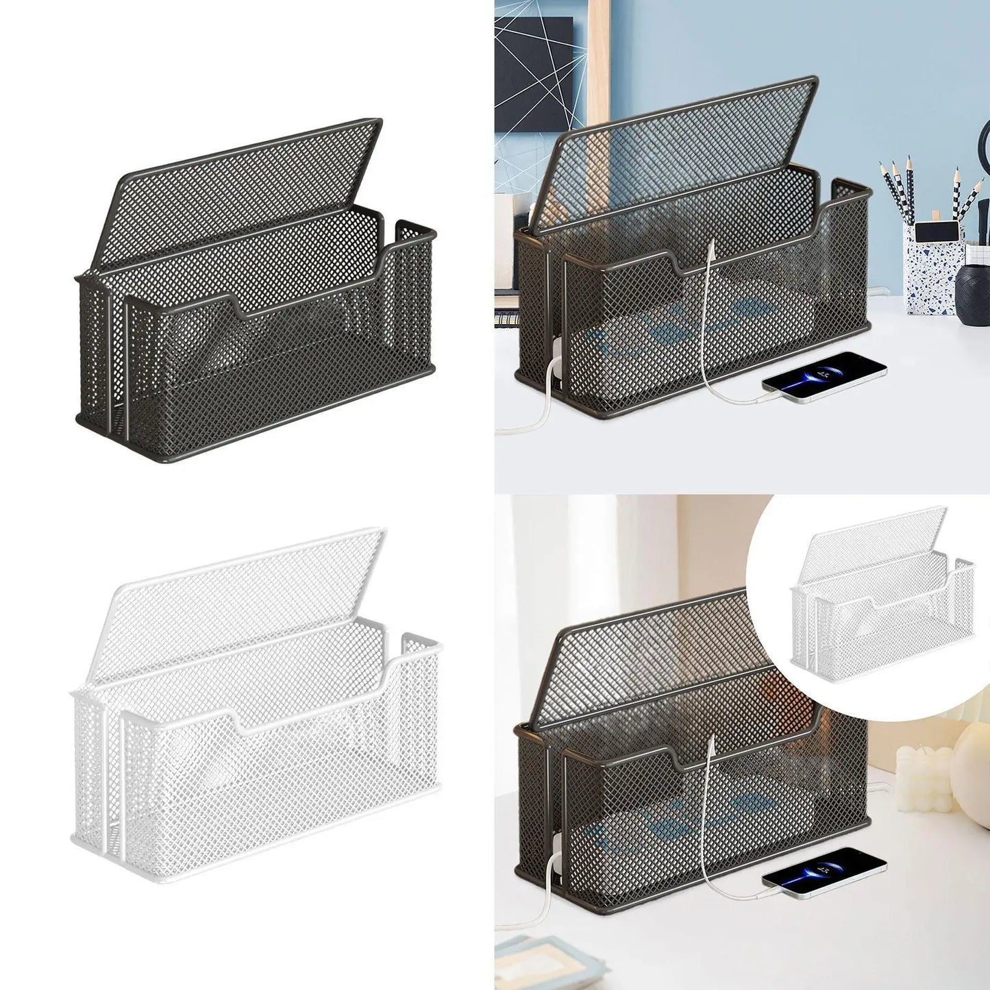 Cable Management Box Cable Organizer Reusable Decor Accessories Protective
