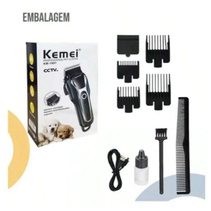 Brazil Rechargeable Professional Dog Hair Trimmer, Cat Cutter, Pet Hair Clipper