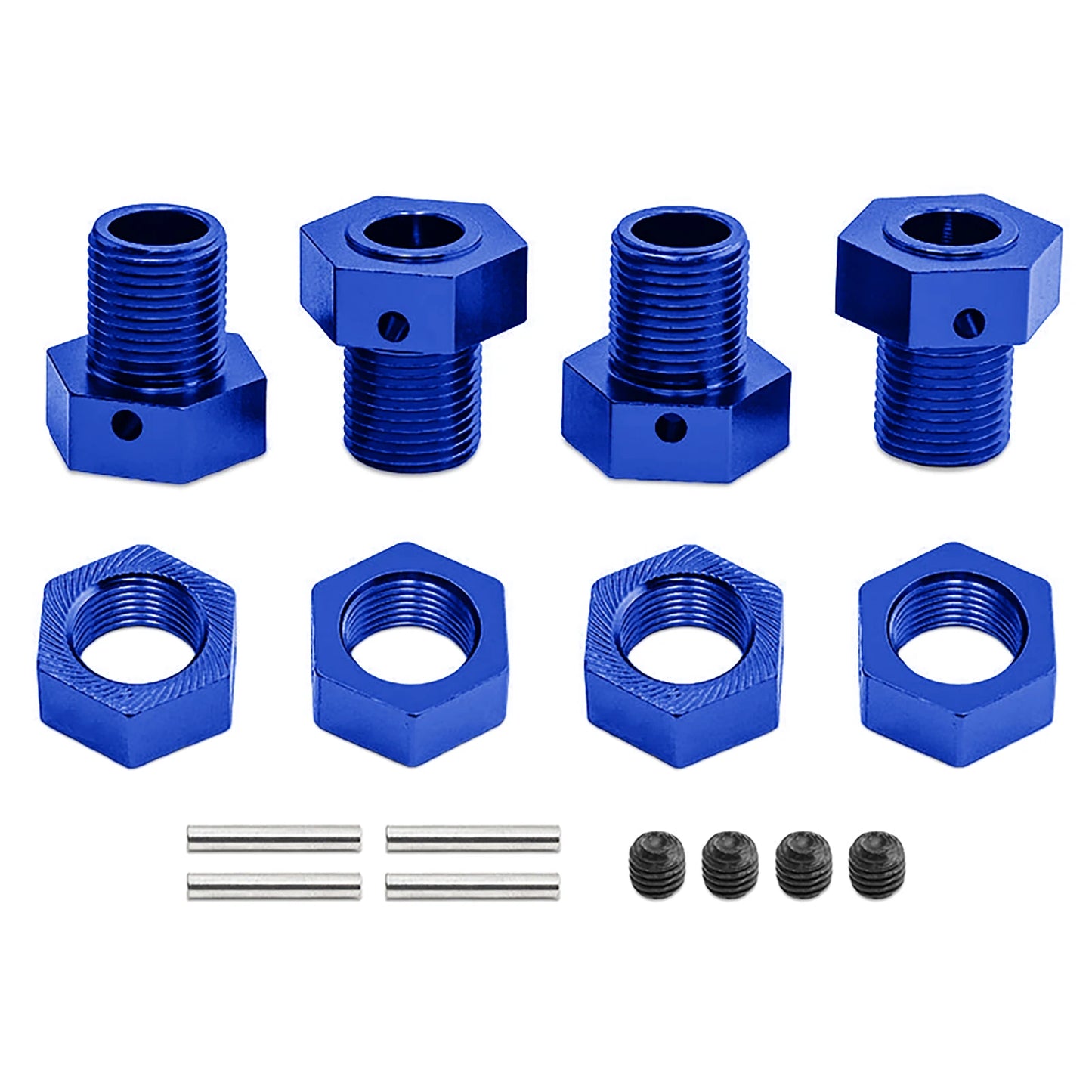 17mm Wheel Hex Bolts - Aluminum Alloy Heavy-Duty Hex Nuts, Compatible with ARRMA 1/8 KRATON OUTCAST 6S BLX Upgrade Parts