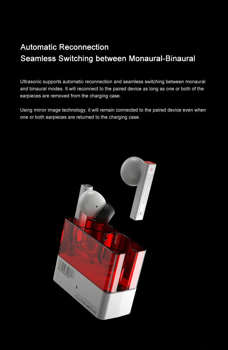 Moondrop UltraSonic Earbuds 1DD 1BA Hybrid Hi-Fi ANC True Wireless LDAC IEMs Earphone 5.3 Bluetooth In-Ear TWS Sports Headset