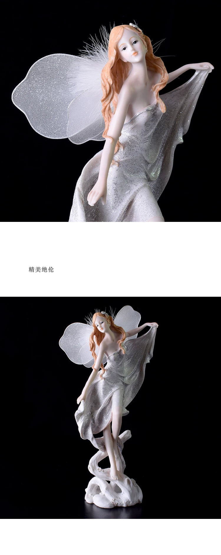 Fairy Beauty Angel Ornaments Resin Doll Cute Girl Wedding Gift Decorative Home Accessories Things For Room Decoration