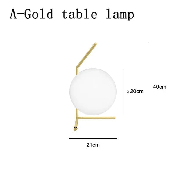Modern Glass Ball floor lamps table lamp night light Nordic Simple Bedside Desk Home Decor LED Lustre Chandelier Light Lamparas