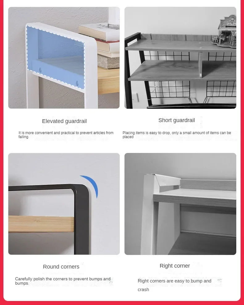 Student Dormitory Desktop Book Storage Rack Layered Sorting of Office Desk Clutter Bedroom Cosmetics Perfume Iron Storage Rack
