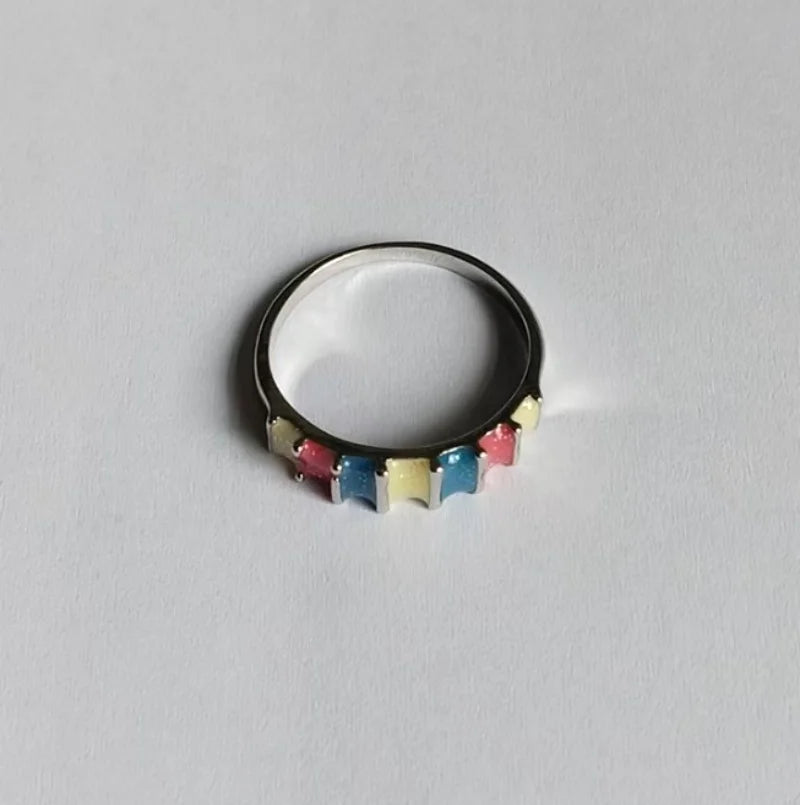 Silver Plated Opal Rings For Women Wedding Jewelry Fashion Gift Ring Size 5-12
