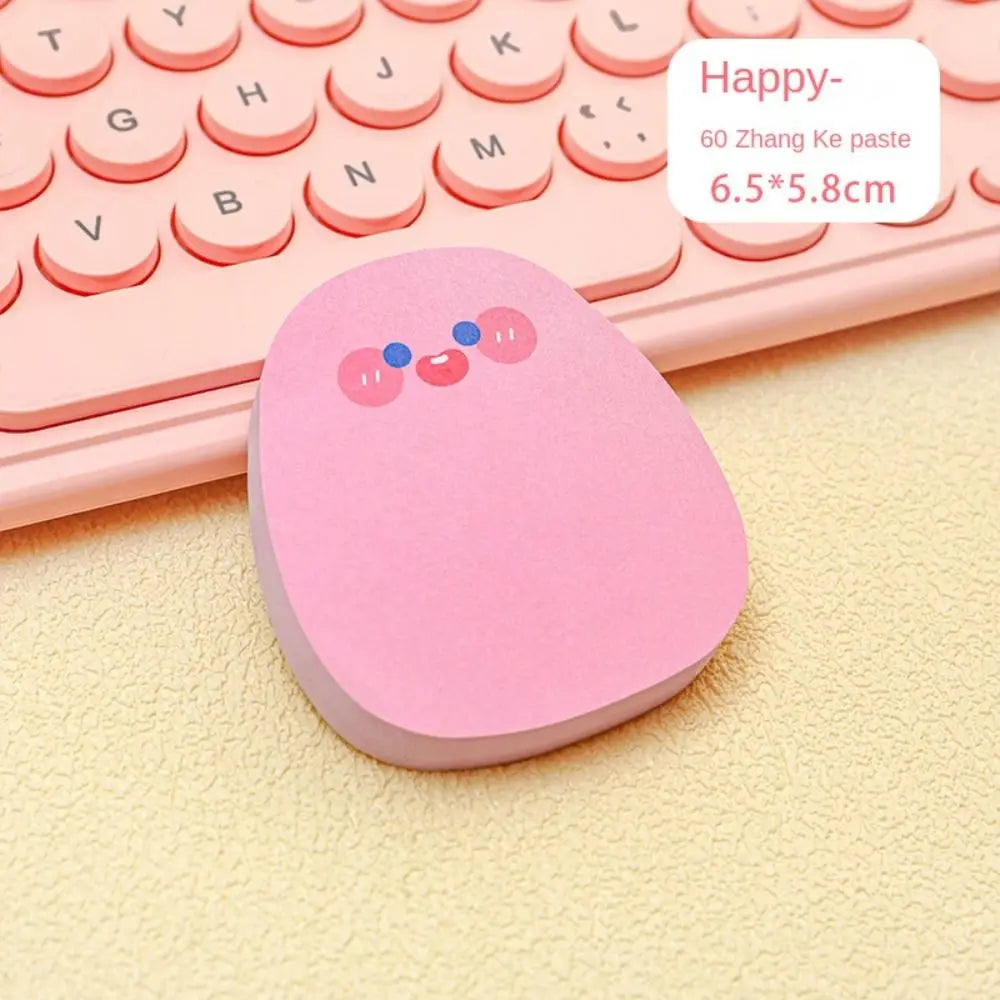 Self-Adhesive Sticker 60 Sheets Sticky Notes Colored Ins Messages Sticking Paper Cartoon Kawaii Message Paper Girls