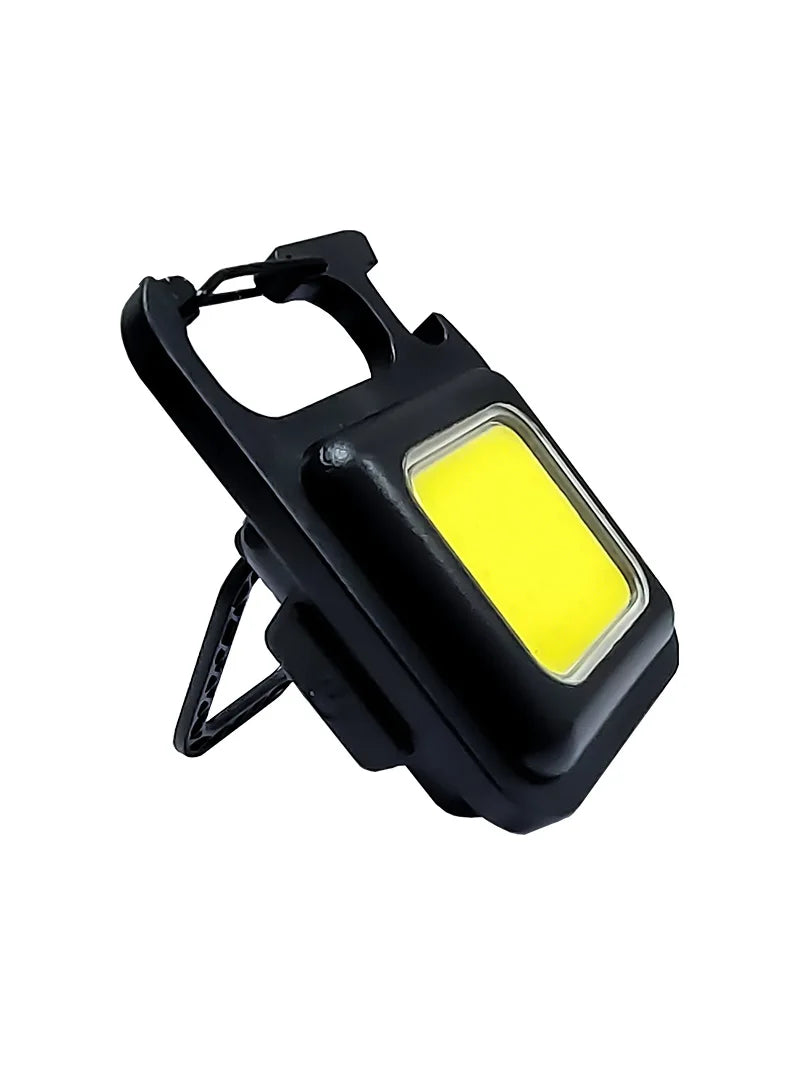 LED Working Light USB Rechargeable Mini Flashlight Portable Bright Keychain Pocket Clip Lantern Outdoor Hiking Fishing Camping
