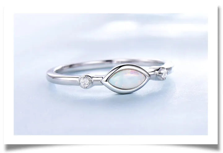 3*6mm Ring Opal Rings Silver 925 Ring for Women Fashion Jewelry