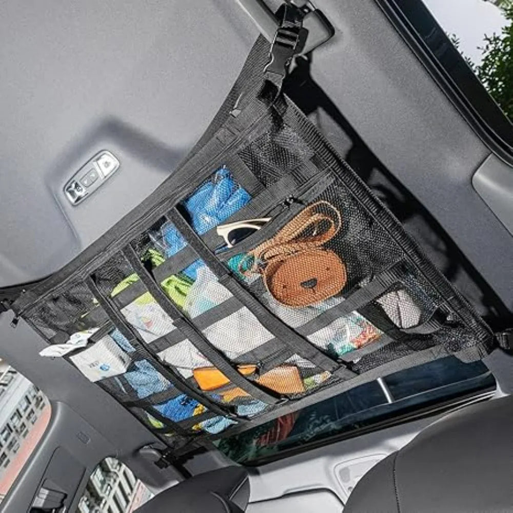 Car Roof✨ Strong Storage Net🎗️Organize your life and your car with this Quality made Car Roof Organizer!