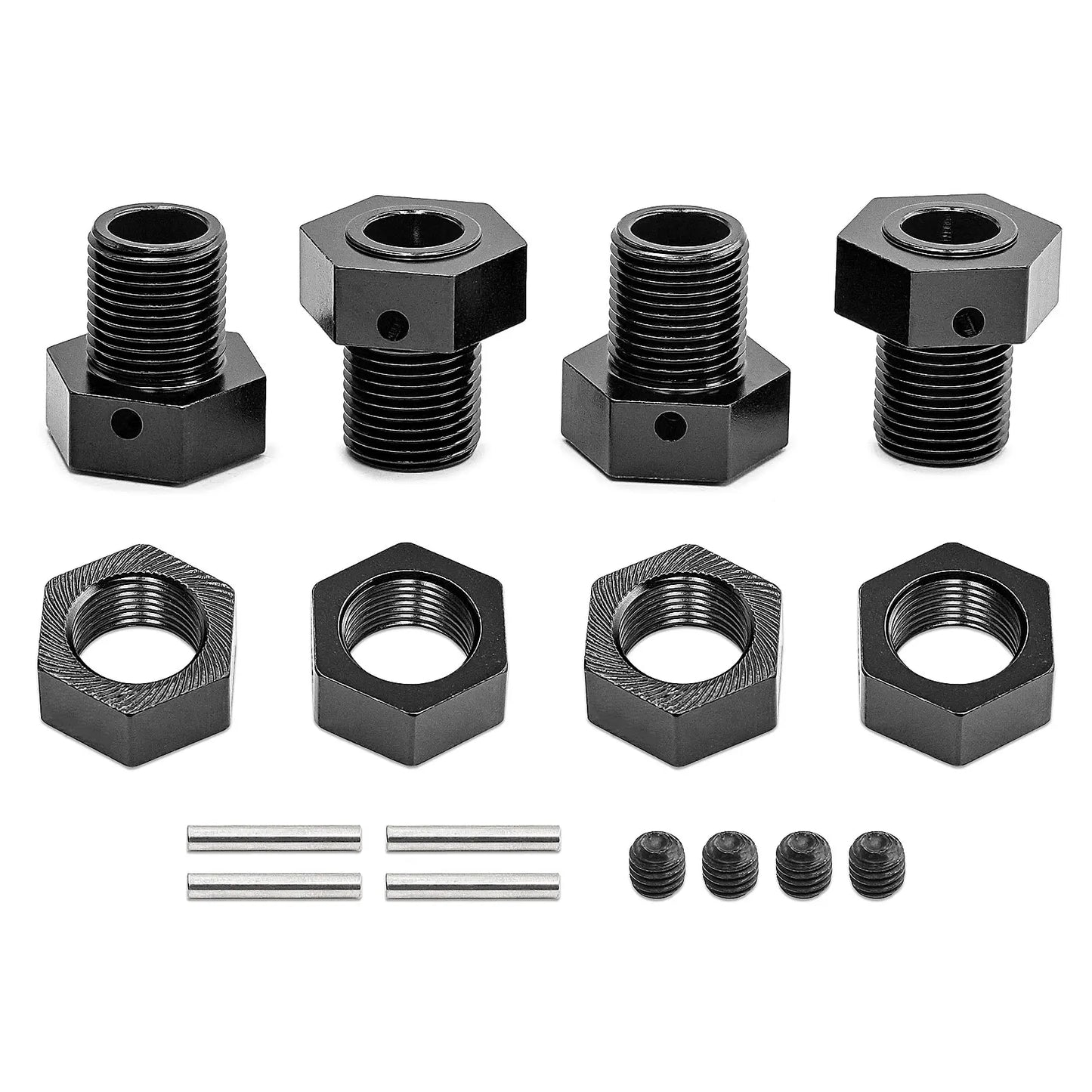 17mm Wheel Hex Bolts - Aluminum Alloy Heavy-Duty Hex Nuts, Compatible with ARRMA 1/8 KRATON OUTCAST 6S BLX Upgrade Parts