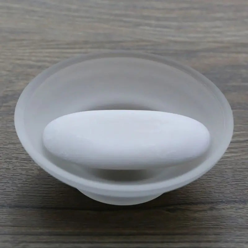 Clear Glass Soap Dish Bar Soap Holder Round Soap Saver Tray Soap for Case Soap Box for Shower Bathroom Kitchen Home Bar