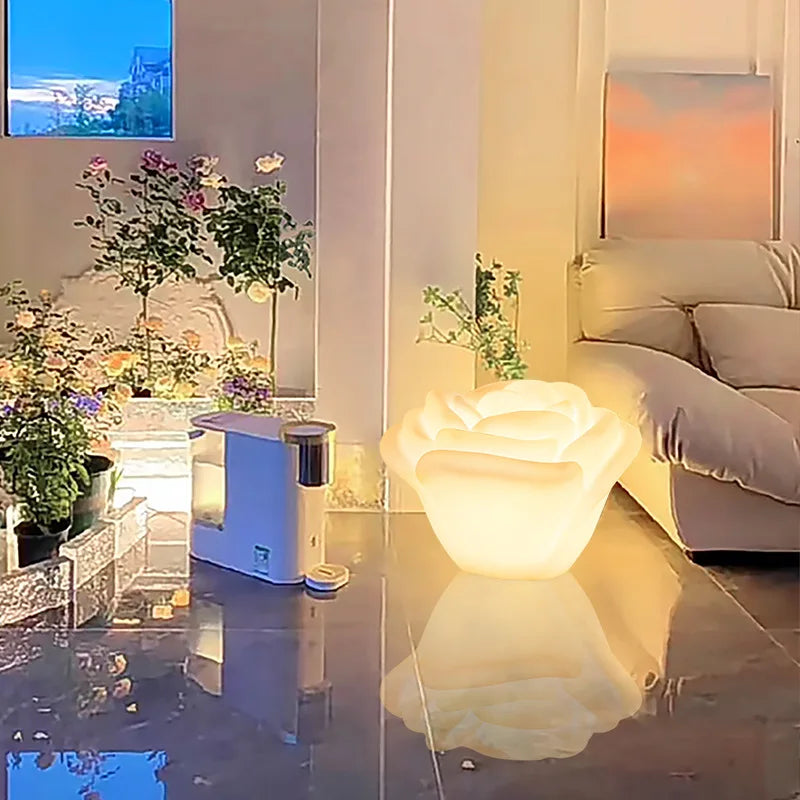 Nordic petal LED floor lamp living room bedroom flower lamp modern warm personalized decorative table lamp