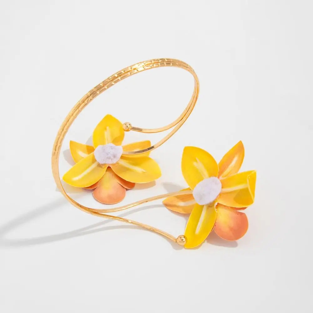 Fairy Adjustable Flower Arm Chain Egg Flower Trendy Armband Exotic Style Exquisite Open Arm Bangle Hand Jewelry