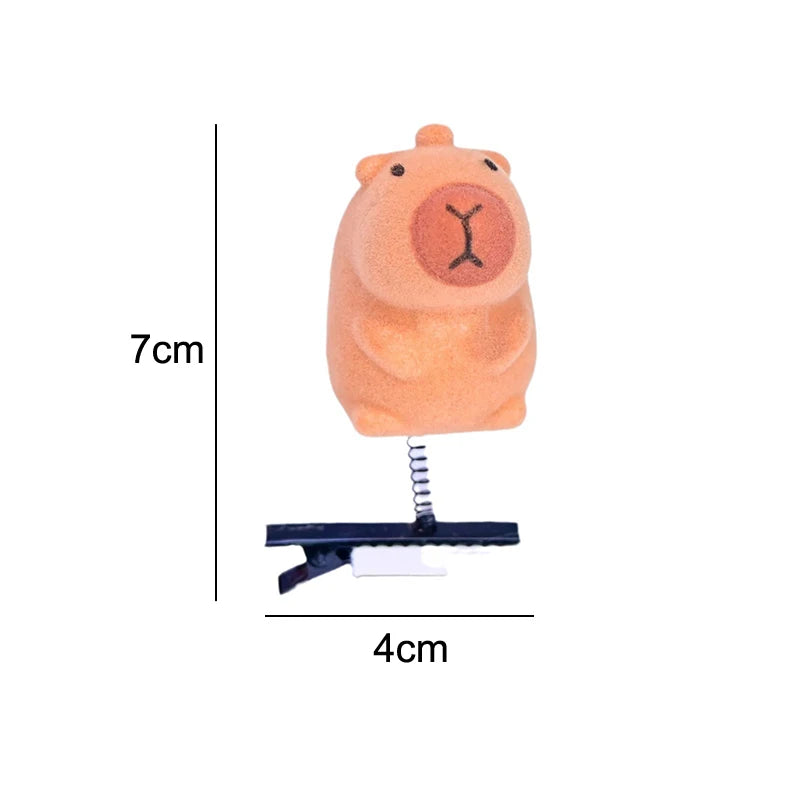 5Pcs Cartoon Funny Children 3D Capybara Hairpin Fashion Cute Hair Clip Versatile Bangs Hair Clip Kawaii Hair Accessories Gifts