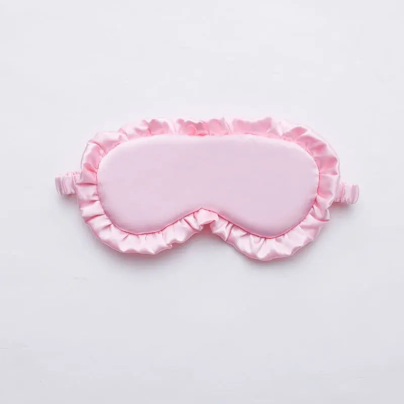Silk Eye Mask Artificial Filament Artificial Silk Mask Sleep Eye Cover Ruffled Design Blackout Eye Patch For Suitable For Men