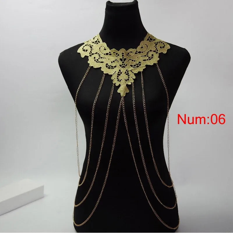 Fashion Chain Necklace Lace Flower Collares Sexy Women Lace Necklace 2017 Elegant Party summer jewelry