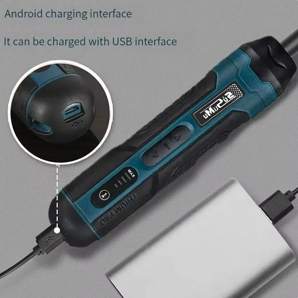 Mini Electric Screwdriver Set USB Rechargeable 1300mah Adjustment Power Dril Multi-function Torque Repair Tools Kit