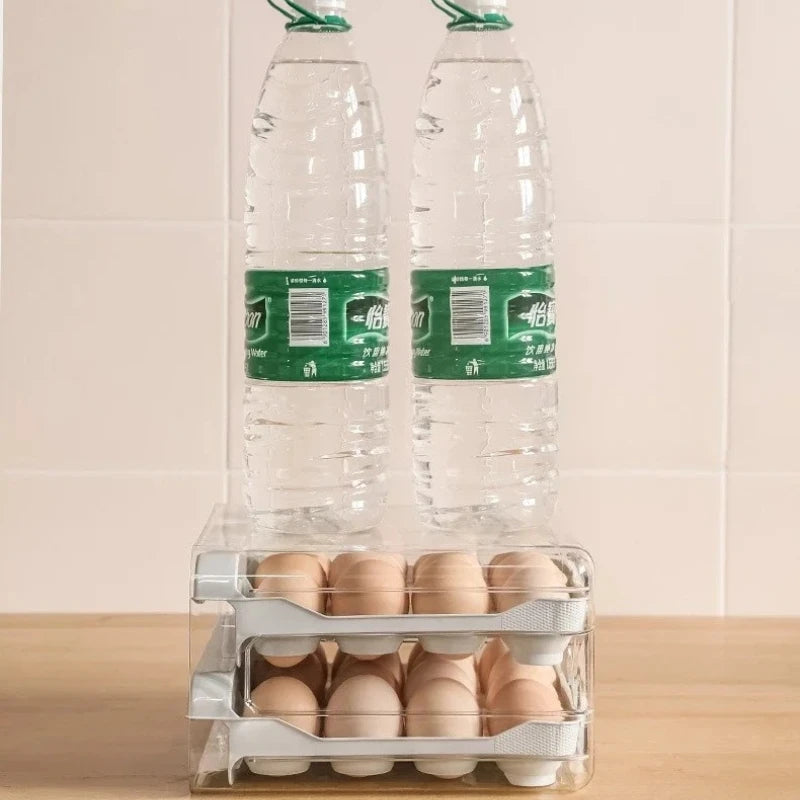 Storage Container with 2 Drawers! Perfect for Fridge Organization, Durable, Space Efficient Design for Easy Access & Freshness