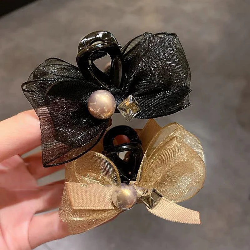 Elegant Bowknot Hairpin For Women Girls Sweet Bowknot Barrettes Fashion Small Hair Claw Versatile Hair Accessories Gifts