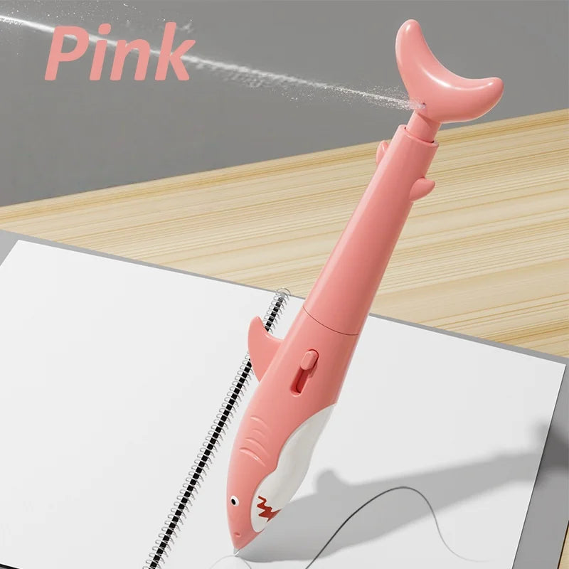 Novelty Shark Water Spray Ballpoint Pen Creative Water Gun Pen Student Writing Pens Toy Gifts Water Pistol Pen Stationery Supply