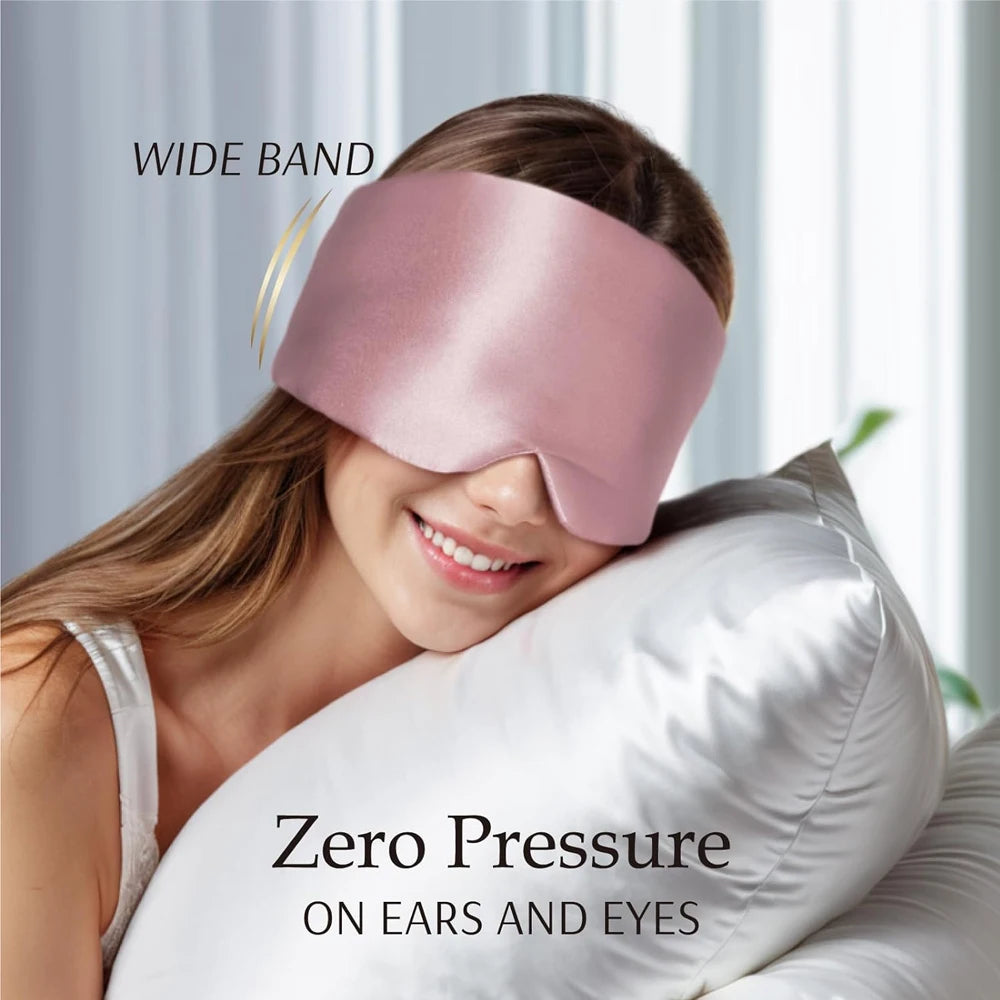 100% Mulberry Silk Blackout Sleeping Eye Mask Soft And Non-Intraocular Pressure Sleeping Mask Suitable For Side Sleep Adjustable