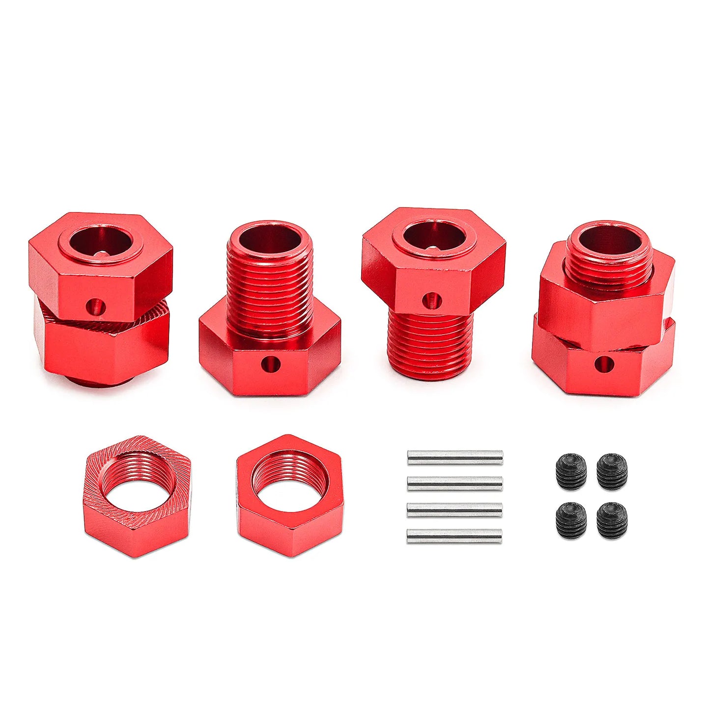 17mm Wheel Hex Bolts - Aluminum Alloy Heavy-Duty Hex Nuts, Compatible with ARRMA 1/8 KRATON OUTCAST 6S BLX Upgrade Parts