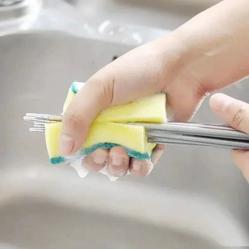 50 Highly absorbent double-sided sponge magic cleaning pot rust sponge cleaning brush kitchen cleaning tool