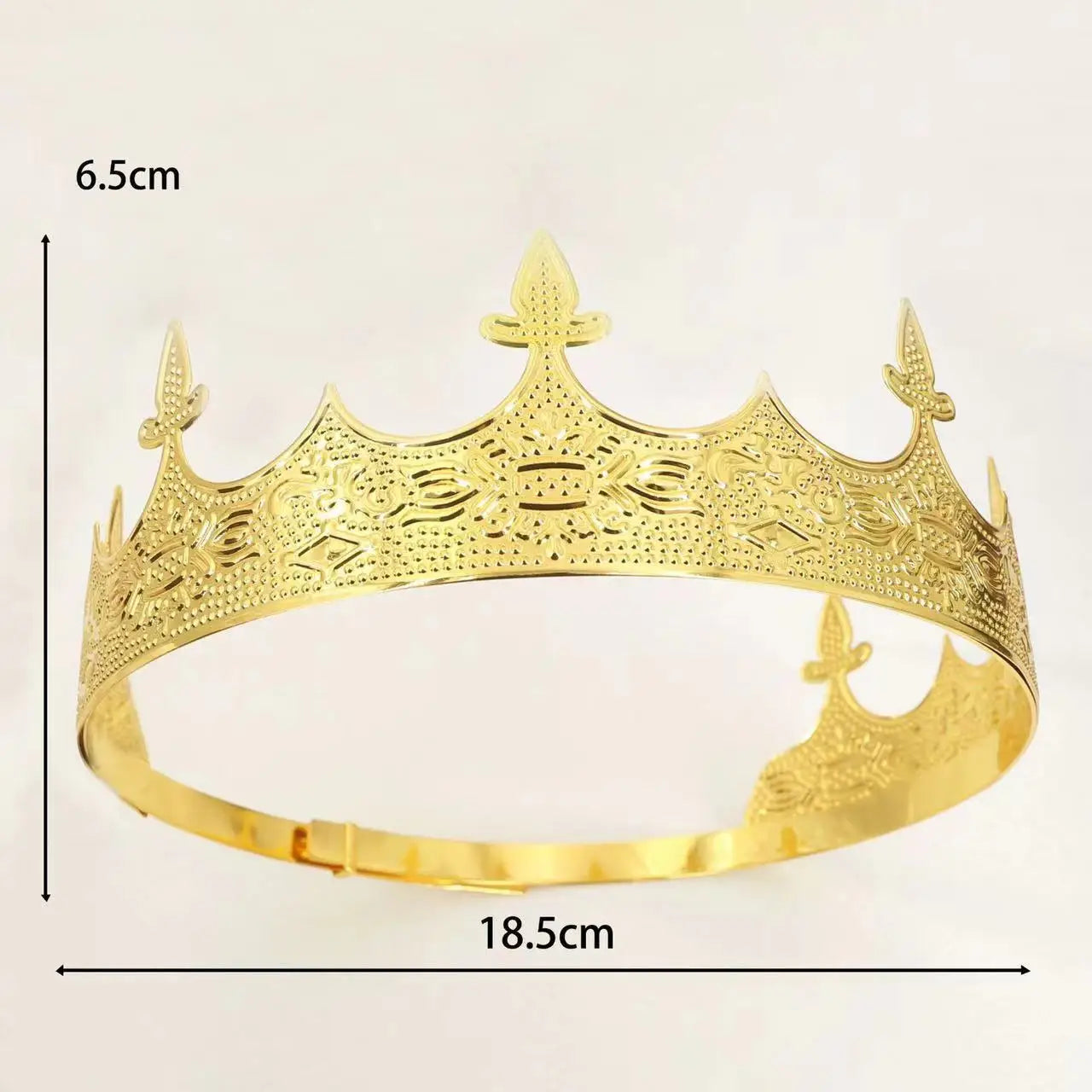 Baroque Crown Metal Carving Tiara adjustable