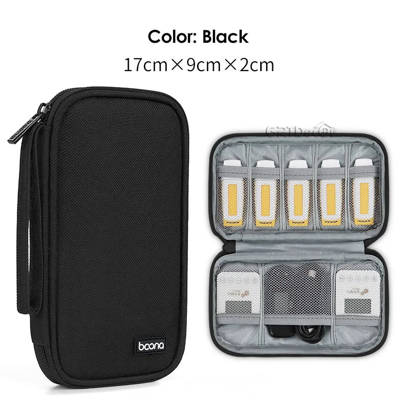 Travel Closet Organizer Case for Headphones Storage Bags Digital Portable Zipper Accessories Charger Data Cable USB Pouch