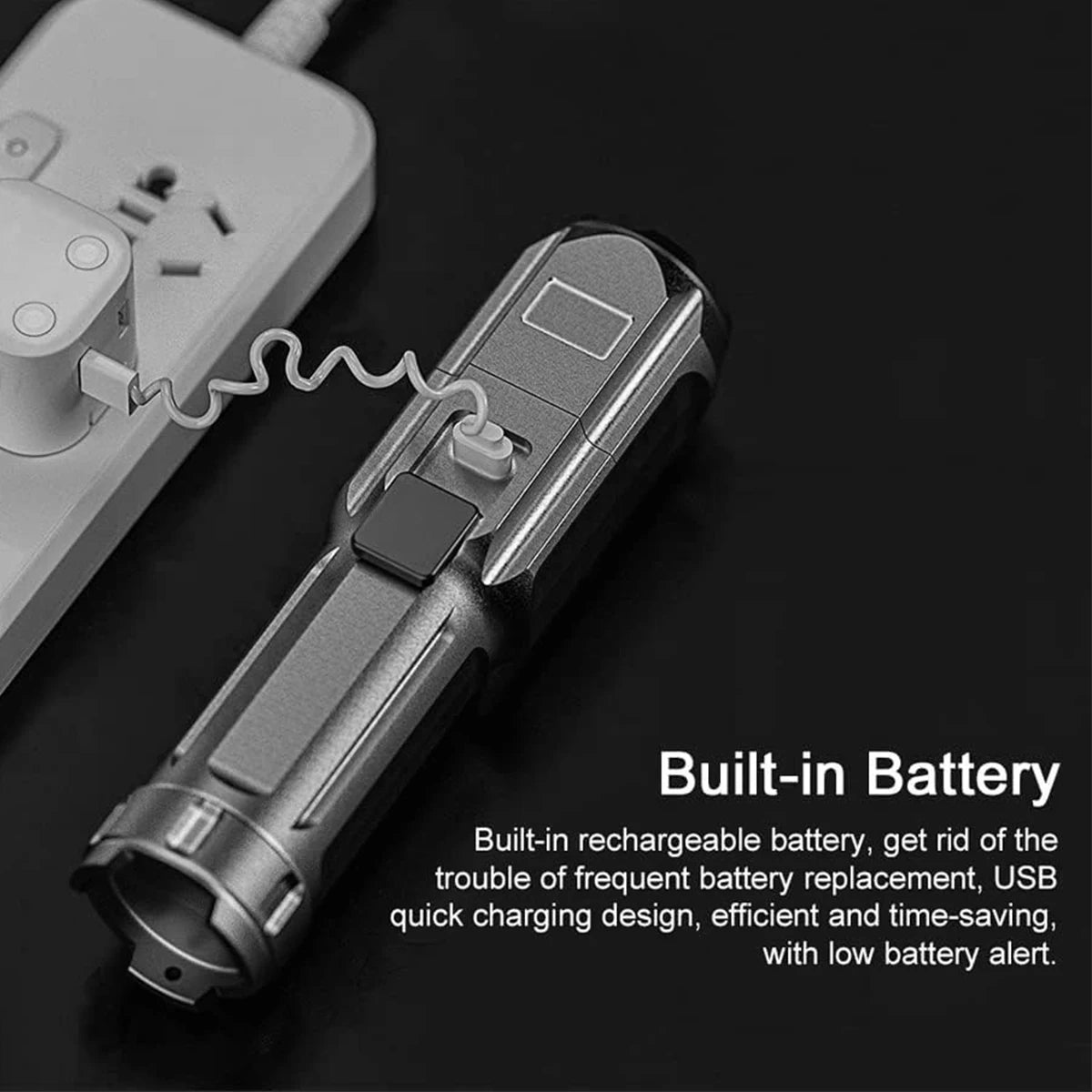 Led Flashlight Usb Leb Handheld Tactical Flashlights Rechargeable Waterproof With Zoom Torch Long Range Portable Light Emergency