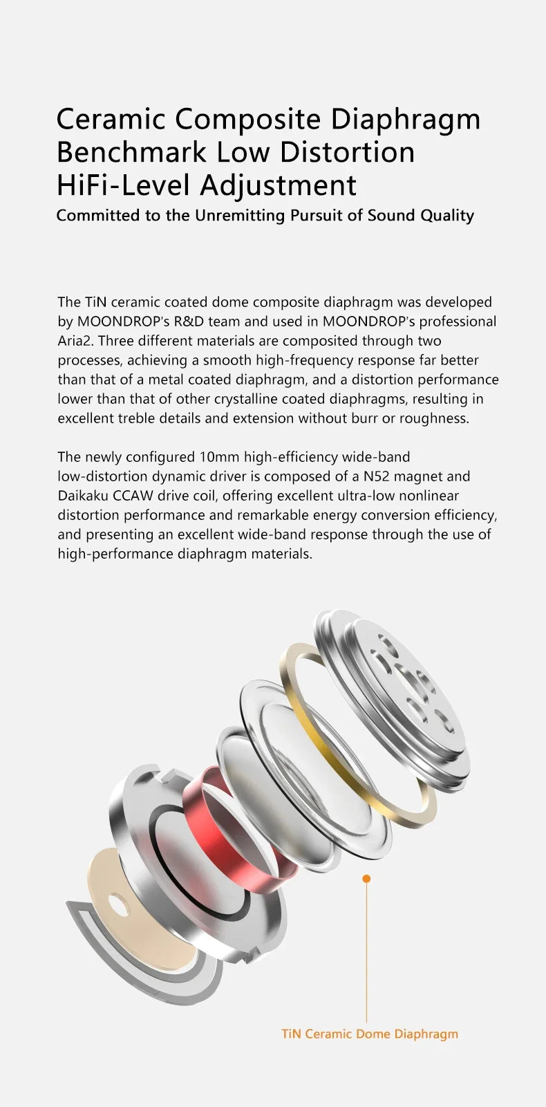 MOONDROP MOCA HiFi Sound Quality ANC TWS Low Latency Automatic Reconnection Wireless Charging BASS Control In-ear headphones