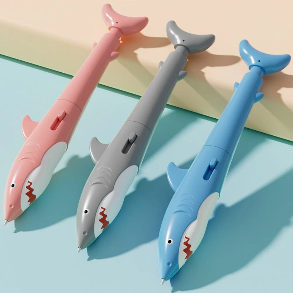 Novelty Shark Water Spray Ballpoint Pen Creative Water Gun Pen Student Writing Pens Toy Gifts Water Pistol Pen Stationery Supply