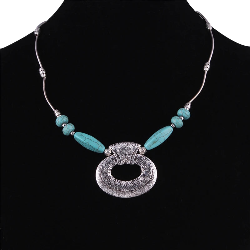 Fashion Choker Necklaces for Women Female Metal Round Vintage Statement Necklace Girls Party Holiday Jewelry Gifts