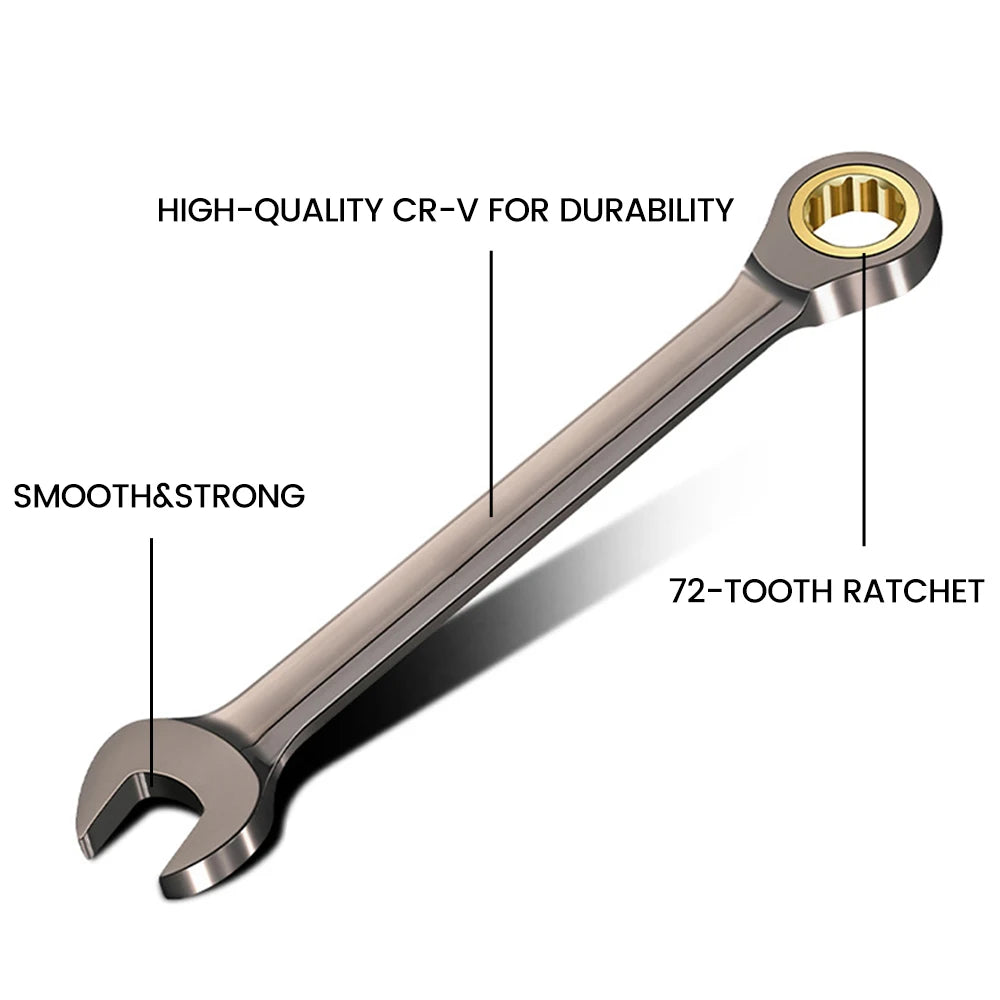 Universal Torx Wrench Adjustable Torque 7-12mm Ratchet Spanner Two-way Fast Plum Ratchet for Bicycle Motorcycle Car Repail Tool