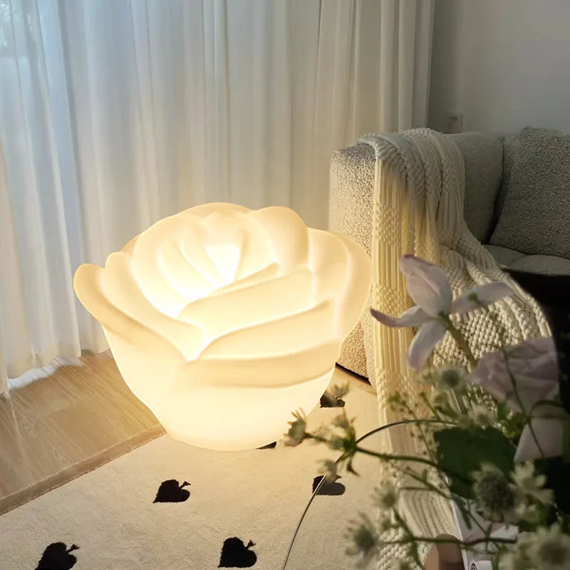 Nordic petal LED floor lamp living room bedroom flower lamp modern warm personalized decorative table lamp